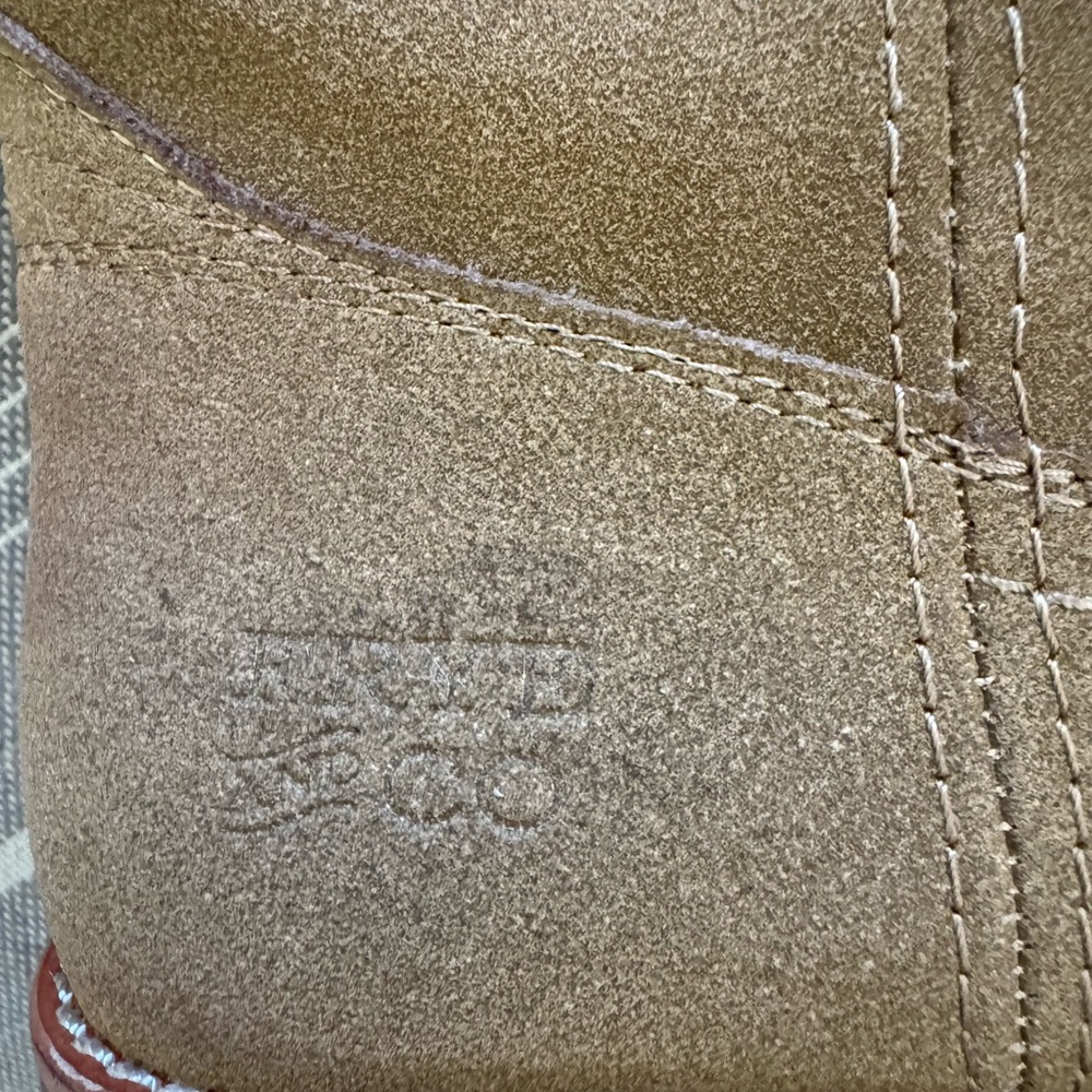 FRYE AND CO. Suede Pull-On Boot in Cognac Miranda 14 - Picture 4 of 5